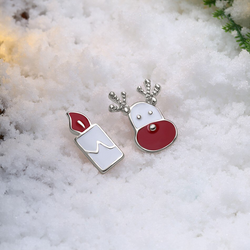 Christmas Reindeer & Candle  Ear Ring Gift For Women