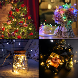 LED String lights Silver Wire Christmas Garlands