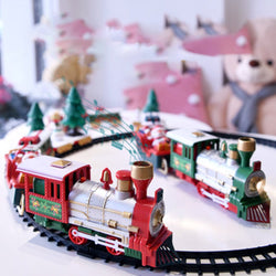 2020New Christmas Electric Rail Car Train Toy Children's
