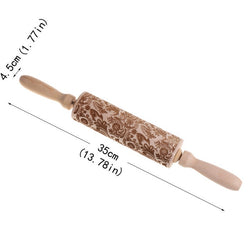Christmas Wooden Rolling Pin