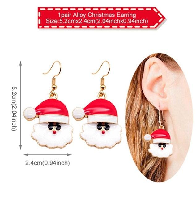 Earrings Merry Christmas Gift