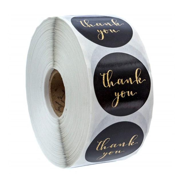 Thank You Card Box Package Label Sealing Stickers
