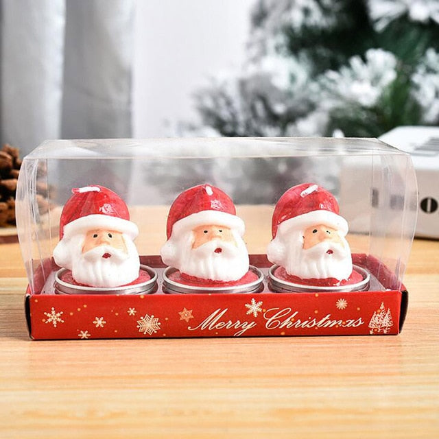 Christmas Candles with Different Characters (3 pcs)