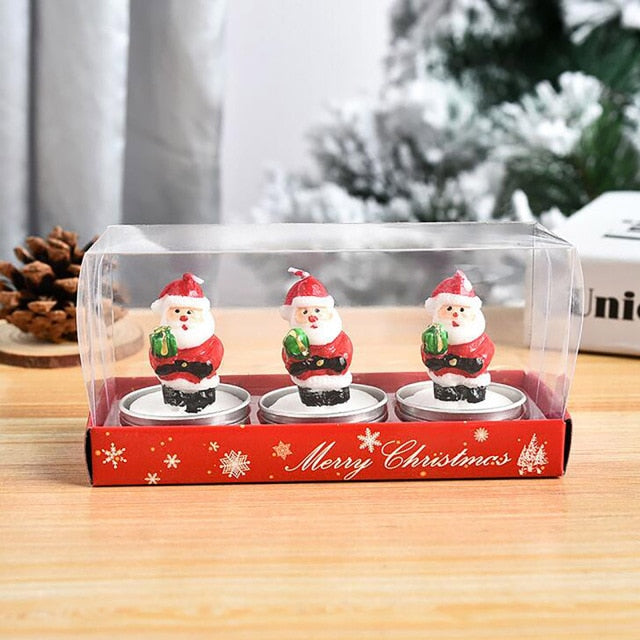 Christmas Candles with Different Characters (3 pcs)