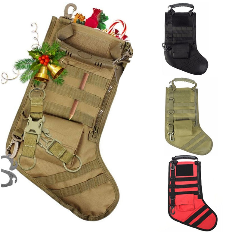 Christmas Stocking Socks Tactical Bag Dump Drop Pouch