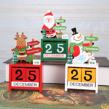 Christmas Santa Countdown Blocks Christmas Advent Calendar