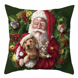 Christmas Cotton Linen Cushion Cover