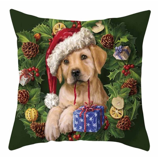 Christmas Cotton Linen Cushion Cover