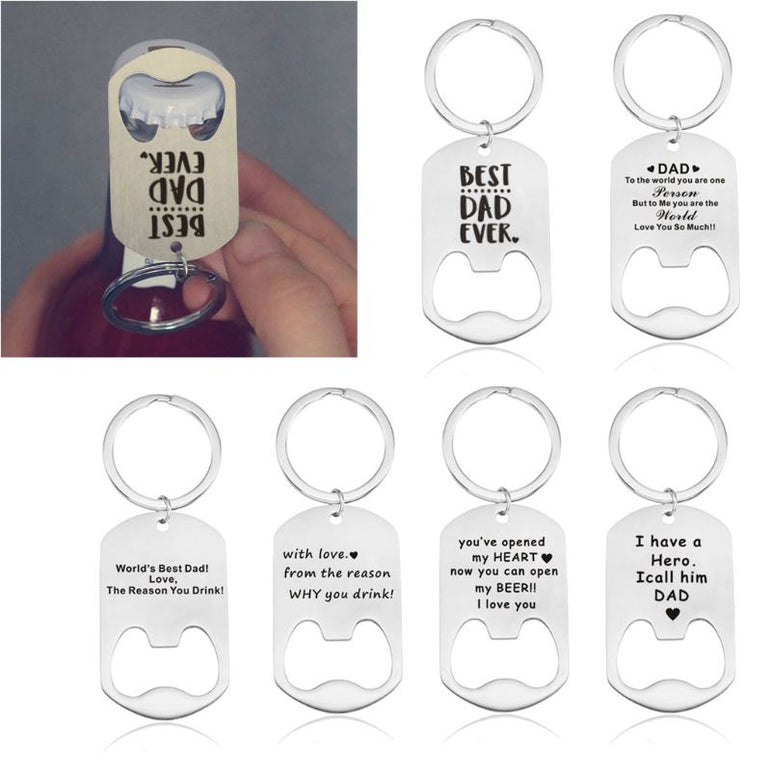 Bottle Opener Keychain For Dad's Gift