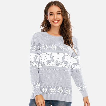 Snowflake Women Sweater Long Sleeve