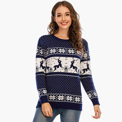 Snowflake Women Sweater Long Sleeve