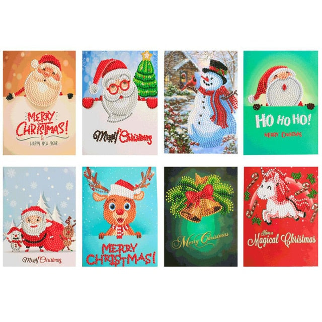 Christmas Birthday Cards Diamond Painting Kits