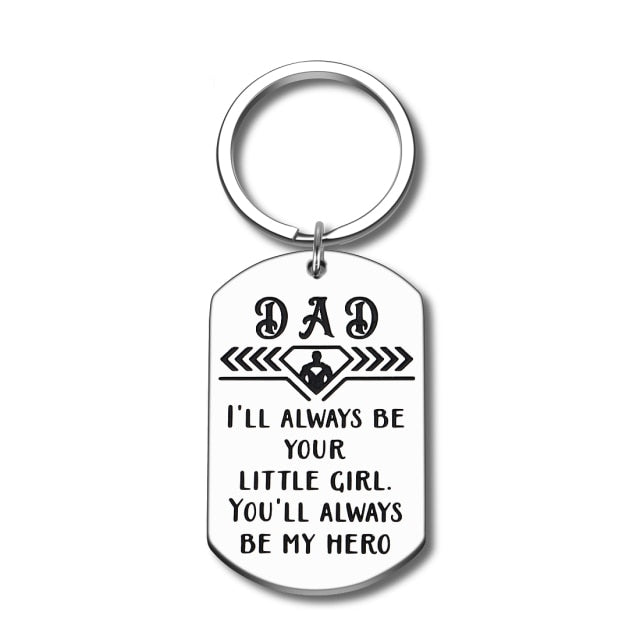 Father Gifts Keychain From Daughter