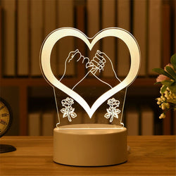Romantic Love 3D Lamp Heart-shaped