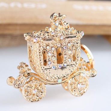 Royal Carriage Crystal Pendant  Key Ring